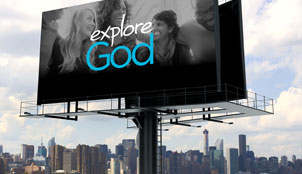 Explore God billboard