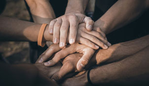 Group of hands